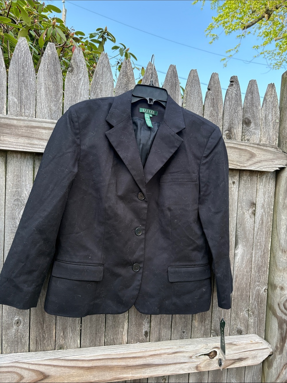 Ralph Lauren XL black 3 button blazer. NWT!